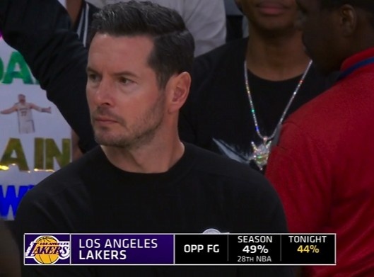 广发体育官网-不容易！湖人限制对手命中率49%联盟倒数第3 目前老鹰只有44%